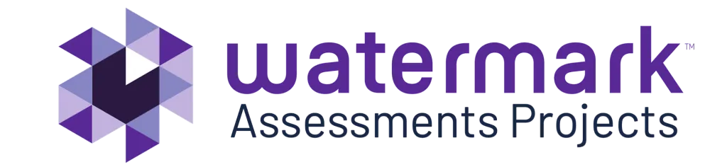 Watermark logo with Watermark purple text and Assessment Projects black text