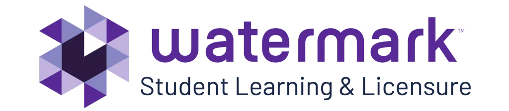 Watermark logo with Watermark purple text and Student Learning and Licensure black text
