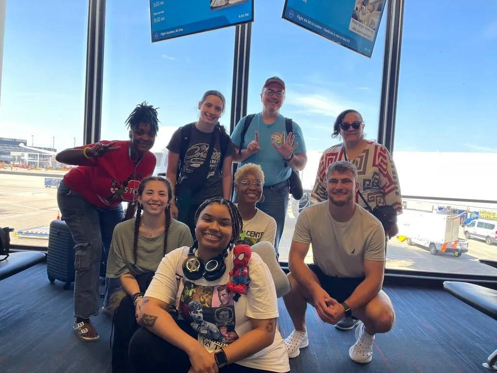 Group of participants at the airport