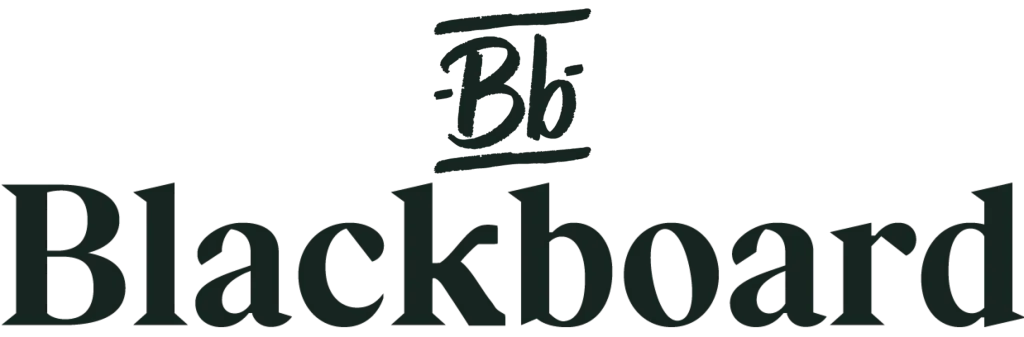 Blackboard logo with stylized "Bb" symbol above the text.