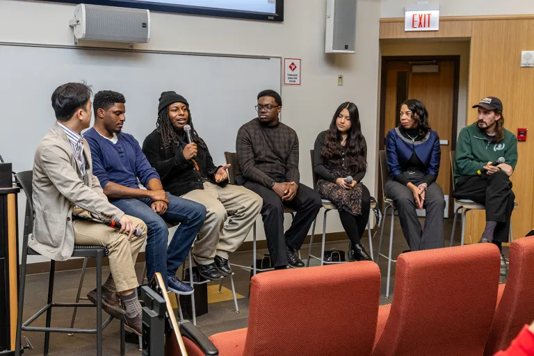Panel discussion at film festival