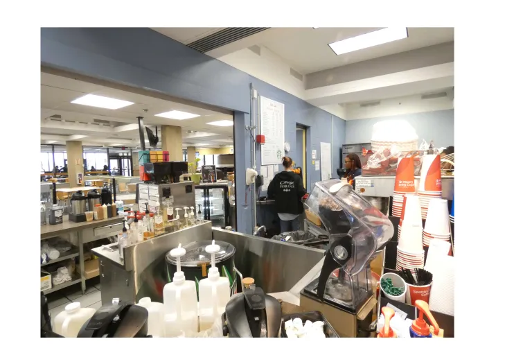 A photo of the old serving area.