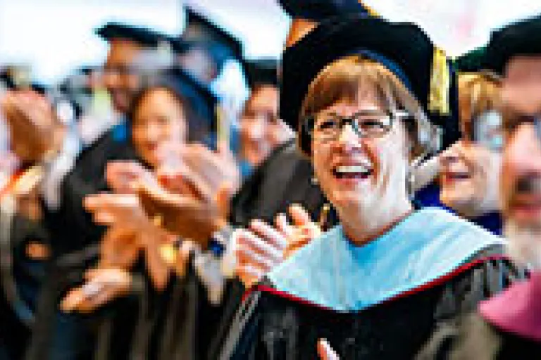 Faculty in regalia