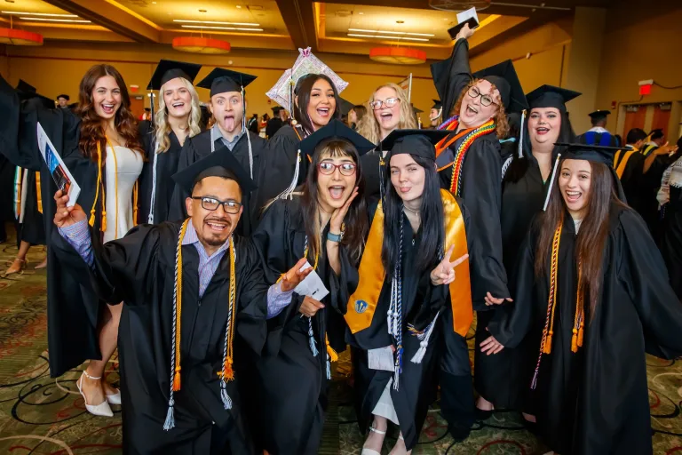 A group of GovState graduates at Commencement