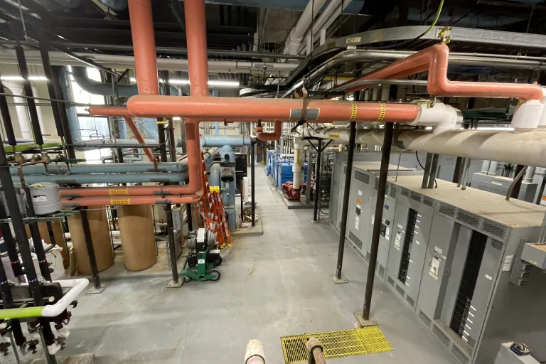 Boiler room piping