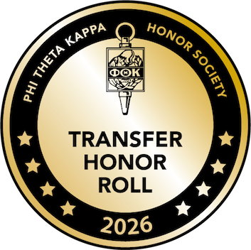 Phi Theta Kappa Transfer Honor Roll 2026 badge
