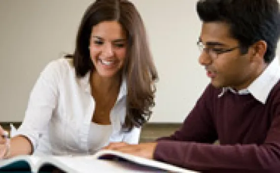 two people studying
