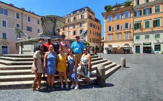 Students and faculty members in Rome