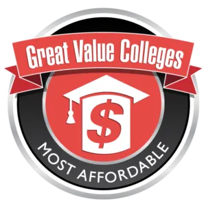 Great Value Colleges Most Affordable badge
