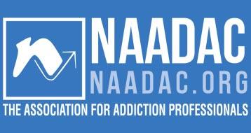 NAADAC, The Association for Addiction Professionals logo.
