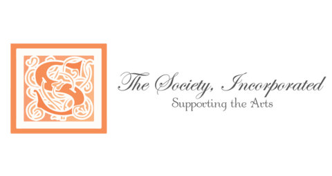 Logo for The Society Inc. featuring a stylized ornate orange letter S