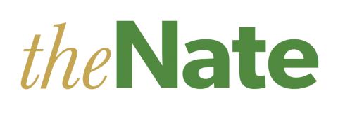 Logo: 'theNate' in gold and green, with 'Nathan Manilow Sculpture Park' below.